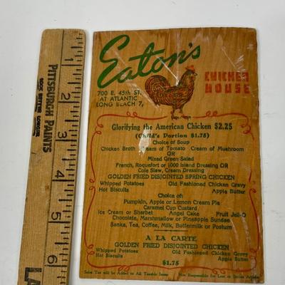 Vintage Eaton's Chicken House Menu Board Postcard