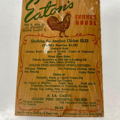 Vintage Eaton's Chicken House Menu Board Postcard