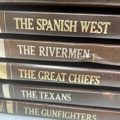 Sale Photo Thumbnail #440: Vintage collection of books that chronicles the west and those who were a part of it. Does not include the Master Index. Titles include: The Gamblers, The Gunfighters, The Loggers, The Great Chiefs, and many more. Outstanding collection of photographs, ma