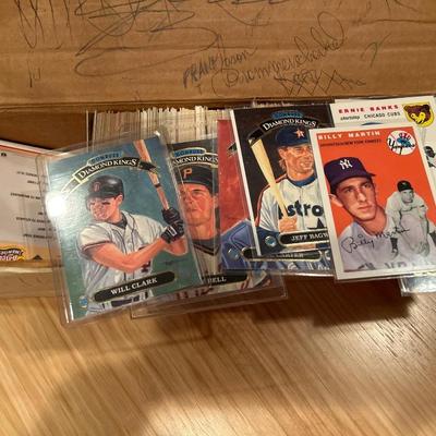 Box of random baseball cards