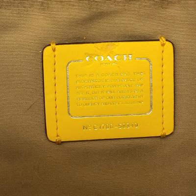 Pebbled Yellow Leather COACH Tote (Read)