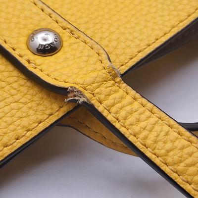 Pebbled Yellow Leather COACH Tote (Read)