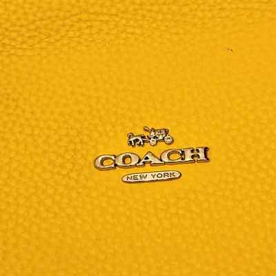 Pebbled Yellow Leather COACH Tote (Read)