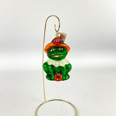 697 Christopher Radko Sitting Frog Ornament