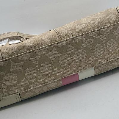 Tan Coach Signature Chelsey Tote Bag (Read)