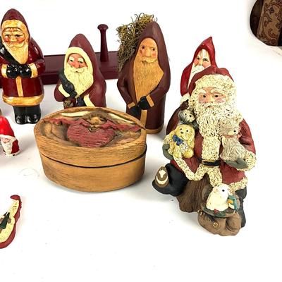 706 Large Lot of Folk Art Swedish Santa Lot