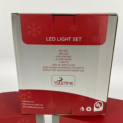 708 Set of 3 New in Box Yuletime LED Commercial Lights
