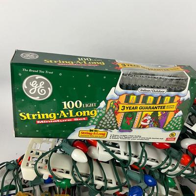 709 Large Lot of Lights and Strings of White and Multi Colored Lights