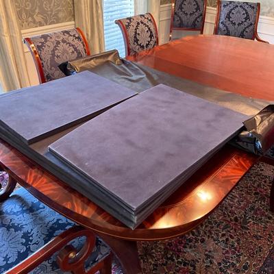 001 Large KINDEL Furniture Co. National Trust Collection Mahogany Table & 8 Chairs