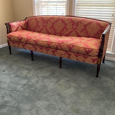 004 Vintage Hickory Furniture Co. Mahogany Sheraton Style Sofa