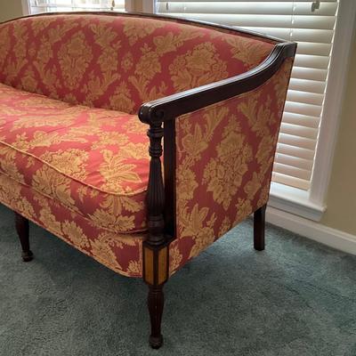 004 Vintage Hickory Furniture Co. Mahogany Sheraton Style Sofa