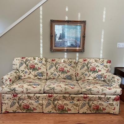 007 Hickory Chair Co. Floral Upholstered Sofa