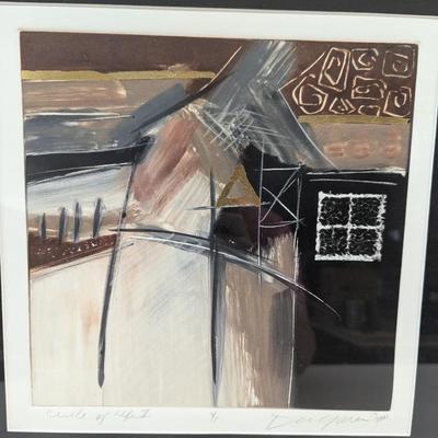 Signed "Circle Of Life" Art Approx 21 1/4" x 21 1/4"