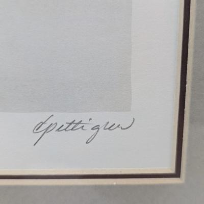 Don Pettigrew Framed Signed & Numbered Goose Print Approx 17 3/4" x 15"