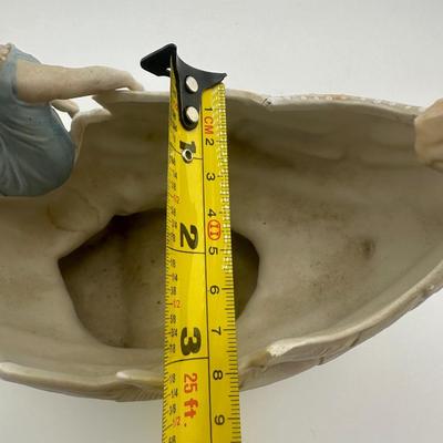 Vintage Bisque Woman on Shell Planter