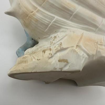 Vintage Bisque Woman on Shell Planter