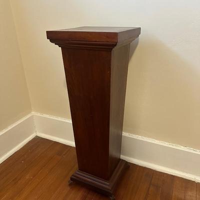 Two Wooden Pedestal Stands