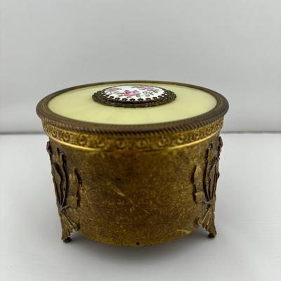 Antique Swiss Thorens Music Box Powder Case