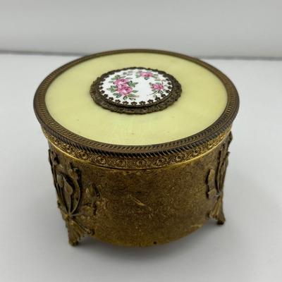 Antique Swiss Thorens Music Box Powder Case