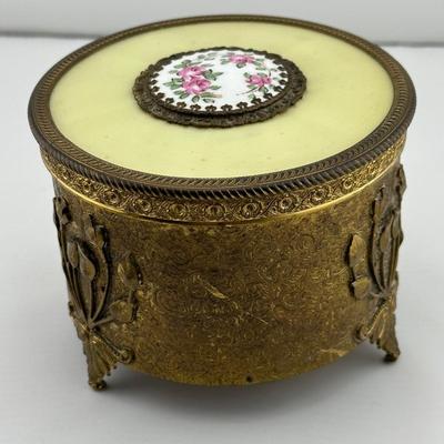 Antique Swiss Thorens Music Box Powder Case