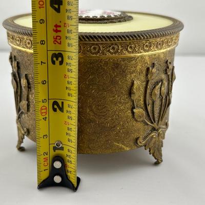 Antique Swiss Thorens Music Box Powder Case
