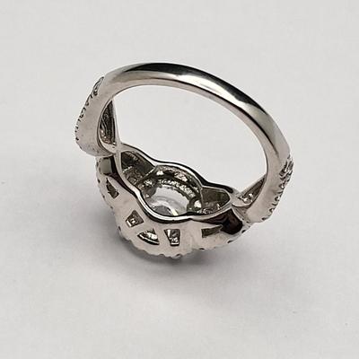 Four Clear Stone Fashion Rings 925