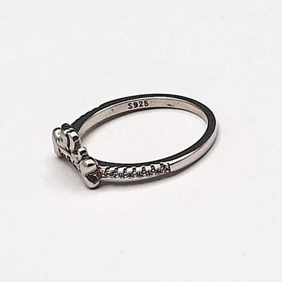 Four Clear Stone Fashion Rings 925