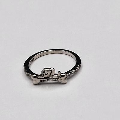 Four Clear Stone Fashion Rings 925