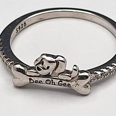 Four Clear Stone Fashion Rings 925