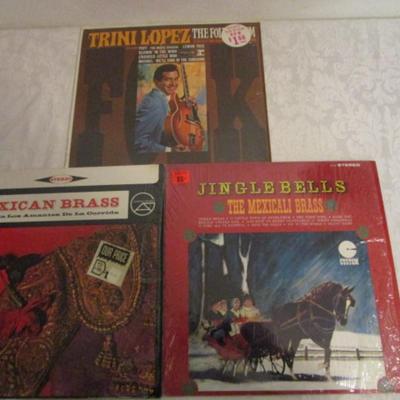 3 LP Records -2 are Mexican Brass, one Trini Lopez
