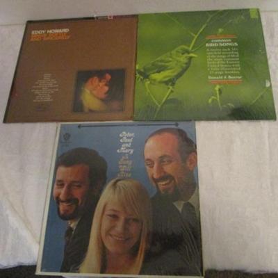 3 LP Records - Eddy Howard, Common Bird Songs, Peter Paul & Mary