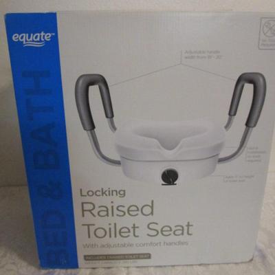 Equate Locking Raised Toilet Seat with adjustable comfort handles