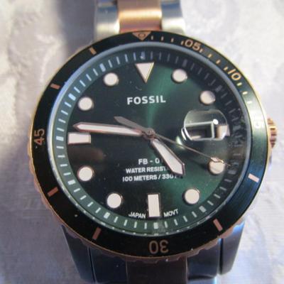 Fossil men's watch Model FS5743, All stainless steel in metal box