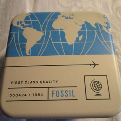 Fossil men's watch Model FS5743, All stainless steel in metal box