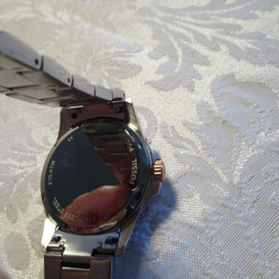 Fossil men's watch Model FS5743, All stainless steel in metal box