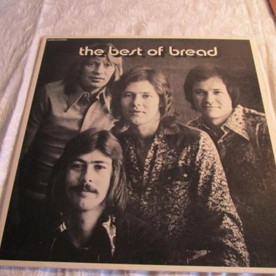 4 LP records, Moody Blues, Earth Wind & Fire, Bread, Winners (collection of artists)