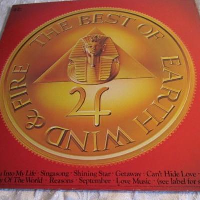 4 LP records, Moody Blues, Earth Wind & Fire, Bread, Winners (collection of artists)