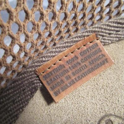Genuine Cowhide hat estimate size 7-1/4; Deerstalker hat made in Wales pure wool est size 7-1/8).