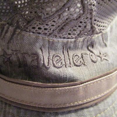Khaki green canvas & mesh fishing hat - one size fits all; brown Q Headwear Explorer/Safari hat size L/XL