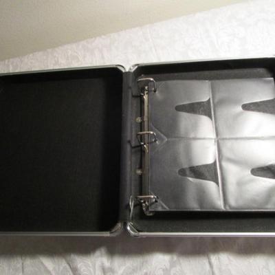 Vaultz CD/DVD case, black & chrome, no key