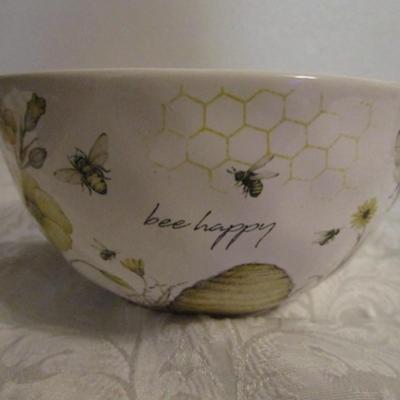 Certified International ceramic bowls, set of 4 with Bee design