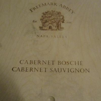 Wooden wine box with bottle dividers