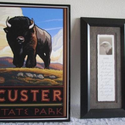 Buffalo picture and eagle picture with Isaiah 40:31 on it