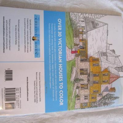 Victorian Houses adult coloring book, Mosaid sticker pad