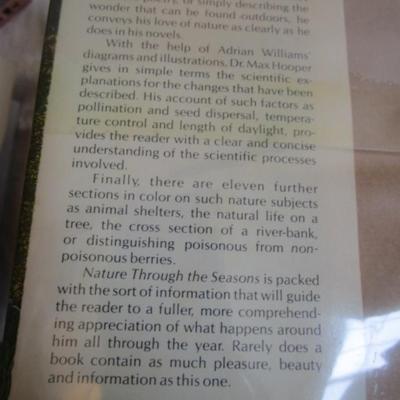 3 books - one on birds, one history, one on seasons