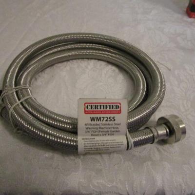 New 6' stainless steel braided washing machine hose