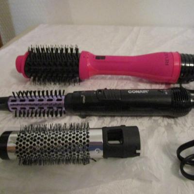 Revlon volumizer hair dryer and stylig brush, Conair 2-in-1 hot air styling curl brush