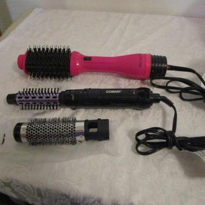 Revlon volumizer hair dryer and stylig brush, Conair 2-in-1 hot air styling curl brush