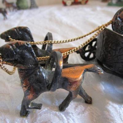 Roman Soldier in chariot with two horses
