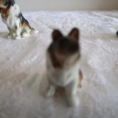3 miniature Ceramic Collie's